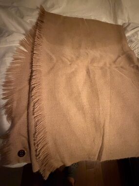 Cozy Fringed Camel Throw by St Frank